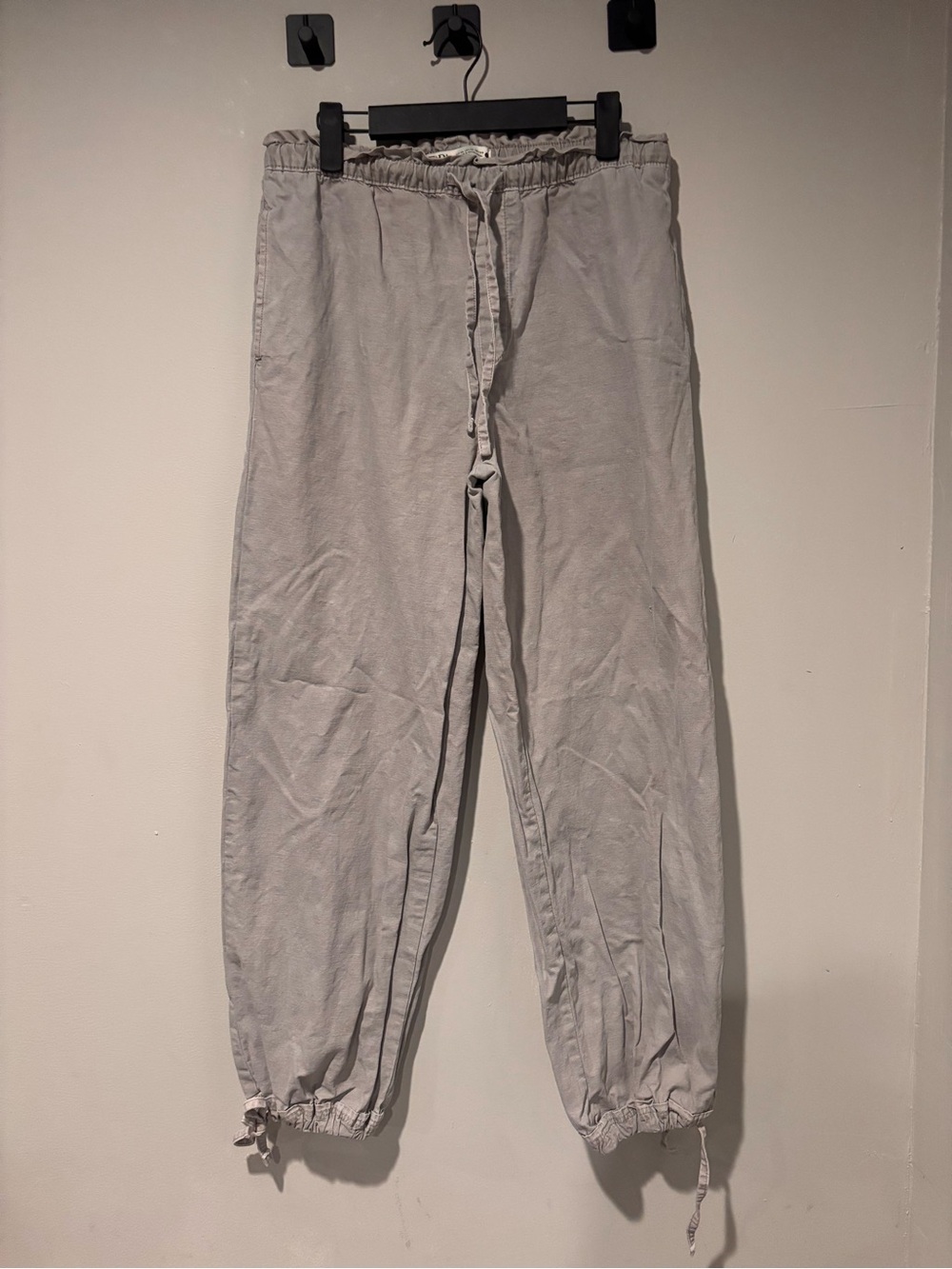 Zara Light Grey Drawstring Joggers